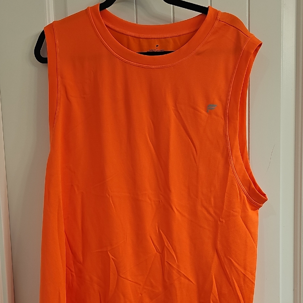 Fabletics Orange Sleeveless Athletic Top